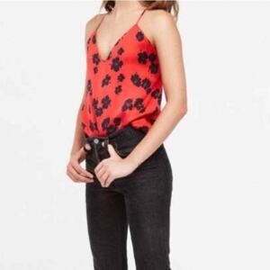 Capulet Emilia Red Floral Satin Tank Top